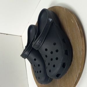 Crocs Classic Slides Sandals Mules Black Womens Sz 8